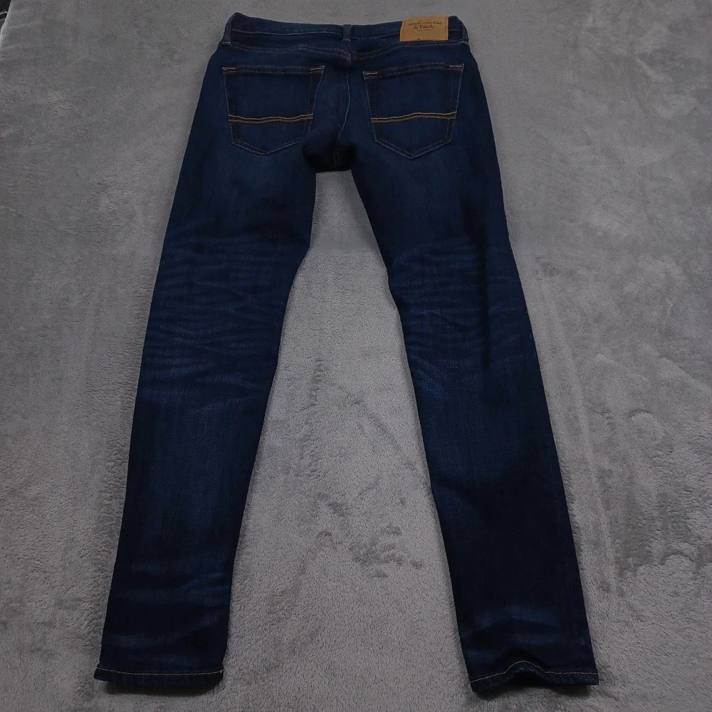 Abercrombie Fitch Jeans Mens 28x30 Blue Denim Tapered‎ Preppy CAsual